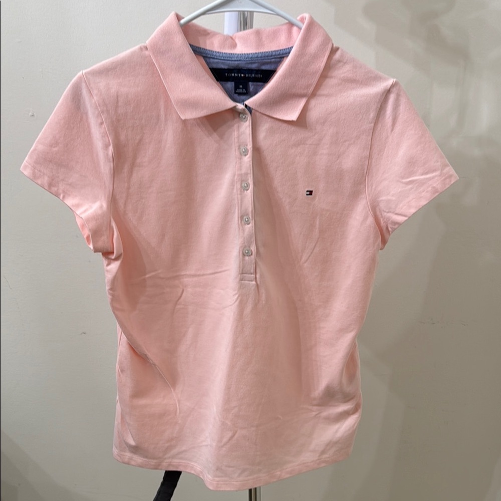 Tommy Hilfiger Pink Fitted Button Down Shirt